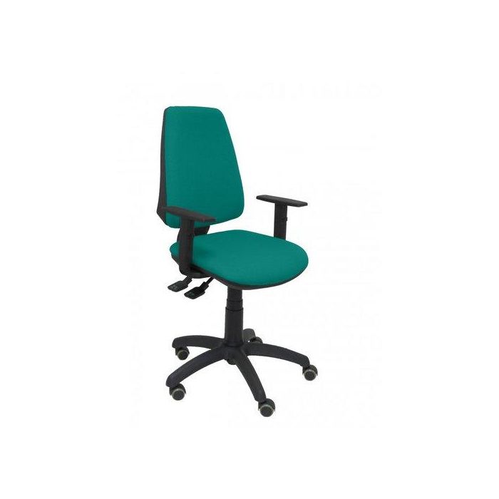 Silla Piqueras Y Crespo Elche S Brazos Regulables Mecanismo Sincro De Doble Maneta Gran Confortabilidad Regulable En Altura Ruedas De Parquet Asiento Y Respaldo Tapizado Bali Verde Turquesa