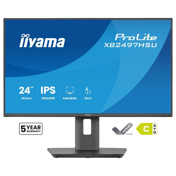 60,5cm/23,8" (1920x1080) iiyama ProLite XB2497HSU-B1 16:9 IPS 4ms 120Hz HDMI DisplayPort USB VESA Speaker Black 1 60,5cm/23,8" (1920x1080) iiyama ProLite XB2497HSU-B1 16:9 IPS 4ms 120Hz HDMI DisplayPort USB VESA Speaker Black 1