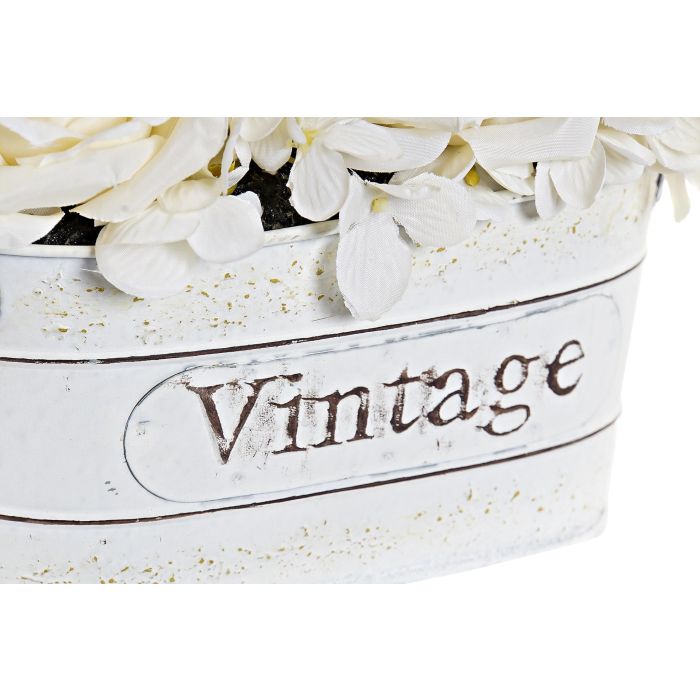 DKD Home Decor Flor Shabby Blanco 15 x 17 x 24 cm (2 Unidades) 1 DKD Home Decor Flor Shabby Blanco 15 x 17 x 24 cm (2 Unidades) 1