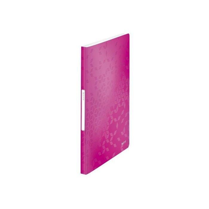 Carpeta Fundas (Tarifario) Leitz Wow Pp Flexible A4 40 F. Fucsia (Set de 10)