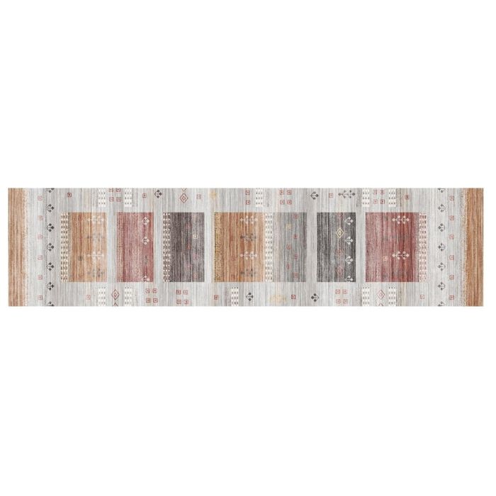 DKD Home Decor Alfombra Árabe Marrón Poliéster 240x60 cm, 600 gsm (2 Unidades)
