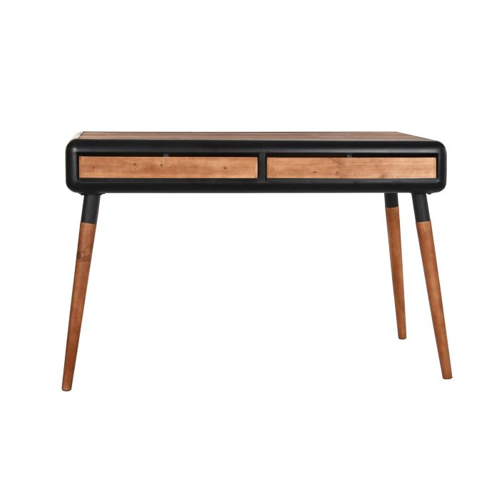 DKD Home Decor Loft Consola Marron Oscuro Gris Oscuro 120 x 50 x 77 cm con 2 Cajones 5