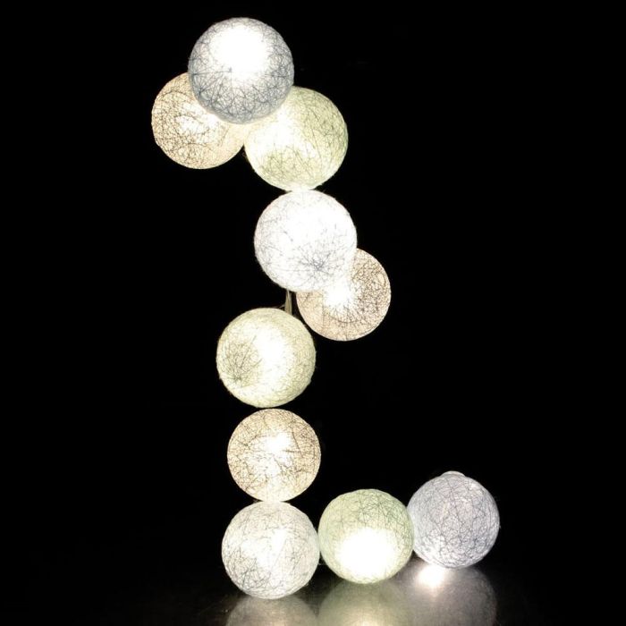 Home Deco Light Guirnalda de 10 LEDs Luz Azul/Plata 192cm 3