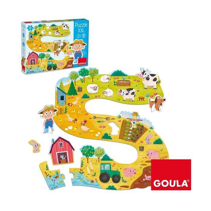 Goula Puzzle XXL Granja 53176 con 17 Piezas y Figuras para Niños +3 Años 12