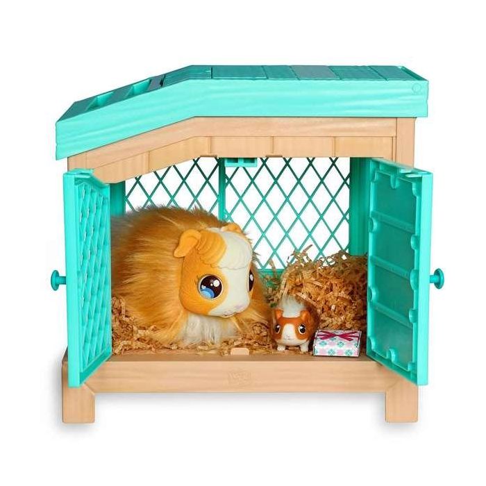 Little Live Pets Cobaya Mamá Interactiva con Casa de Lujo, +20 Sonidos y 3 Crías Bebés Sorpresa Recién Nacidas 33 cm 6