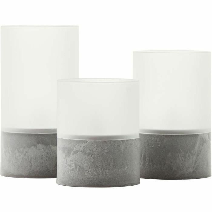 Brilliant BRI4004353428319 Lote 3 Lámparas de Mesa LED Candle 2500K Plástico y Vidrio Gris y Blanco Mate 5