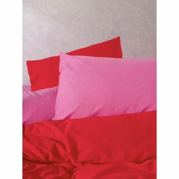 Juego de funda nórdica Rojo Rosa 220 x 240 cm 2 Juego de funda nórdica Rojo Rosa 220 x 240 cm 2