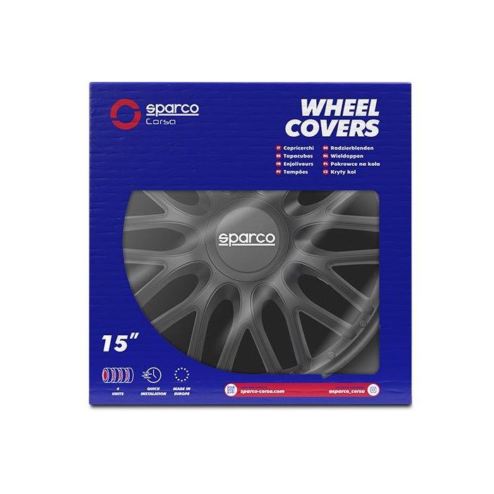 Sparco Tapacubos Roma Negro 15" SPC1596BK Accesorio coche 4
