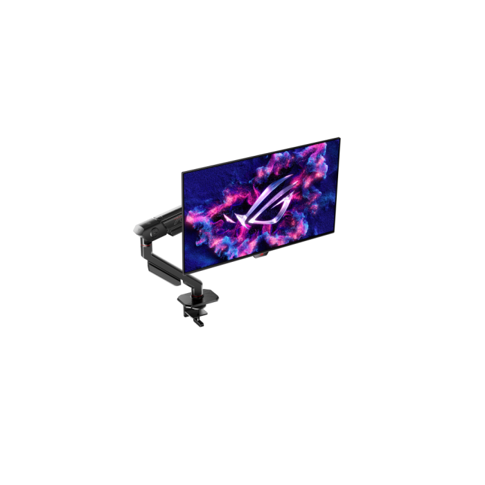 Asus ROG Ergo Arm AAS01 (90LA00Q0-B01170) - Soporte Brazo de Monitor para Escritorio, Hasta 34 Pulgadas, Ajustable, Giro 360°, 11.5 kg, Negro