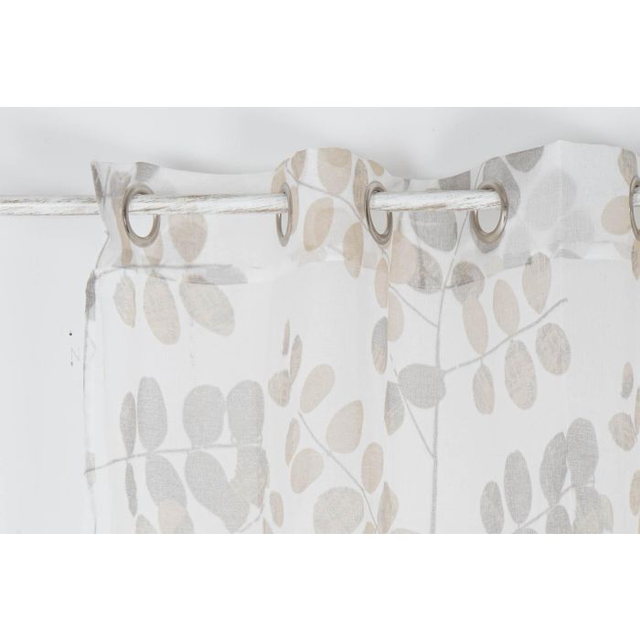 DKD Home Decor Cortina Visillo Urban Poliéster Marrón Claro Blanco 270x140 cm (2 Unidades) Diseño Hojas 75 gsm 2 DKD Home Decor Cortina Visillo Urban Poliéster Marrón Claro Blanco 270x140 cm (2 Unidades) Diseño Hojas 75 gsm 2