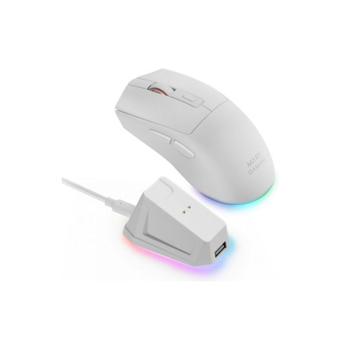 Ratón Gaming Inalámbrico Mars Gaming MM-T3/ Batería recargable/ Hasta 14400 DPI/ Blanco 3 Ratón Gaming Inalámbrico Mars Gaming MM-T3/ Batería recargable/ Hasta 14400 DPI/ Blanco 3