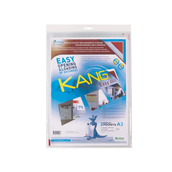 Djois Funda Presentación Adhesiva Removible DIN A3 Magnética, Capacidad 10 Hojas, 10x470x330mm 1