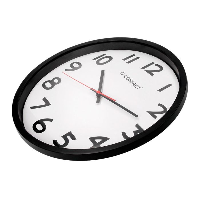 Reloj Q-Connect De Pared Plastico Oficina Redondo 34 cm Marco Negro 6 Reloj Q-Connect De Pared Plastico Oficina Redondo 34 cm Marco Negro 6