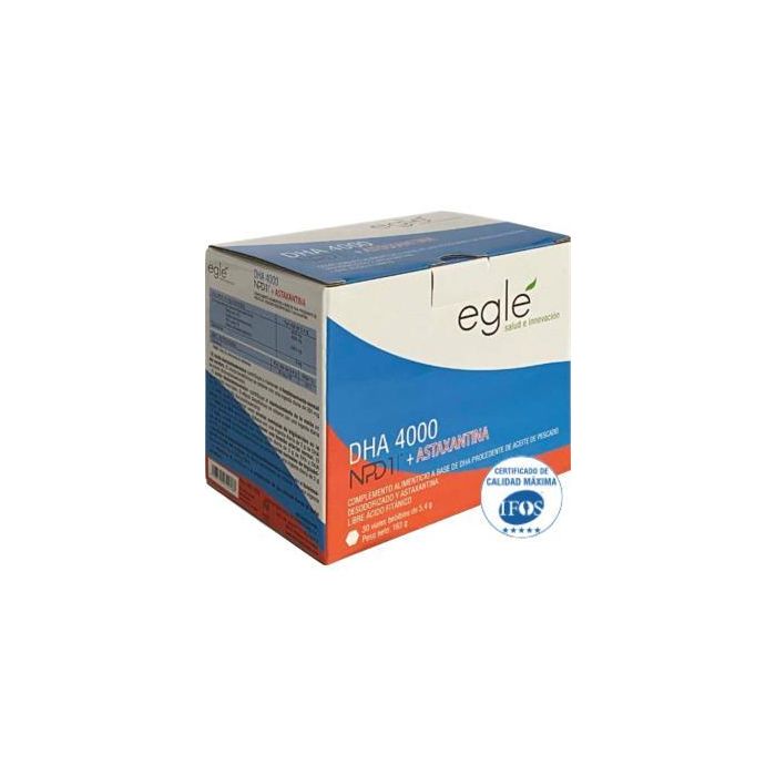 EGLE DHA 4000 NPD1 + Astaxantina 30 viales de 5ml. Complemento alimenticio con 4000 mg de DHA y 8 mg de Astaxantina