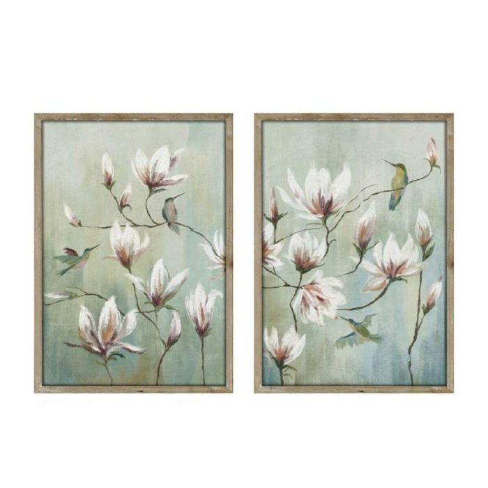 Cuadro Home ESPRIT Azul Blanco Flores Oriental 50 x 2,5 x 70 cm (2 Unidades) Cuadro Home ESPRIT Azul Blanco Flores Oriental 50 x 2,5 x 70 cm (2 Unidades)