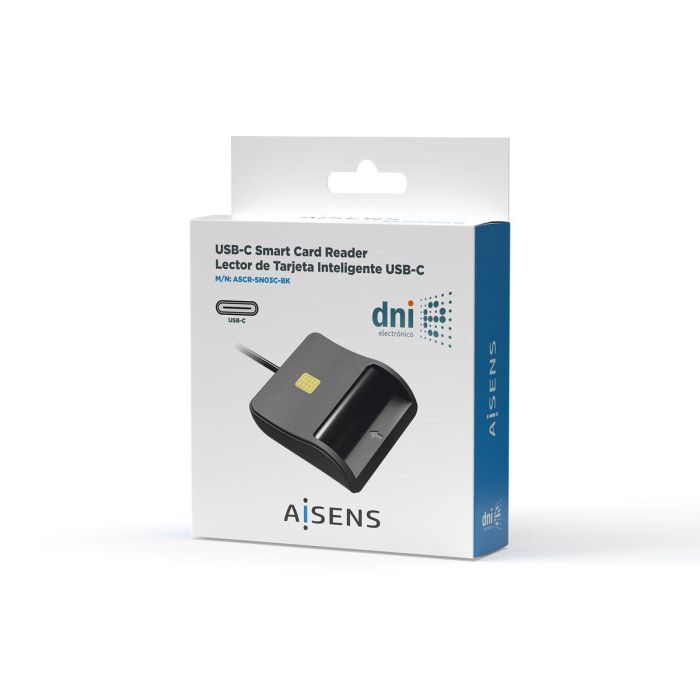 Lector de Tarjetas DNI/SIP Aisens ASCR-SN03C-BK Negro 1