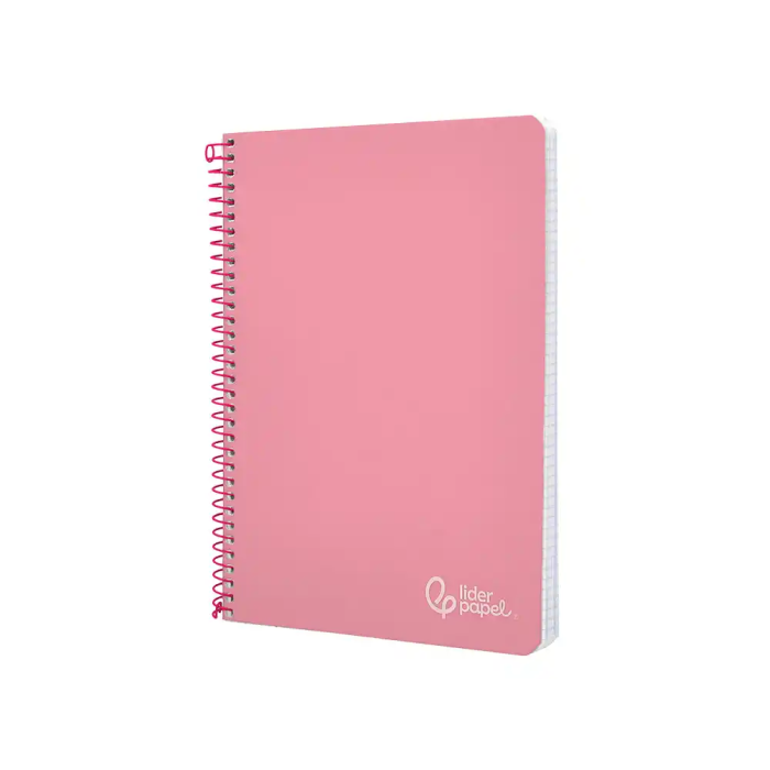 Liderpapel Cuaderno Espiral A4 Witty Tapa Dura 80 Hojas 90gr Cuadro 4mm Con Margen Color Rosa 2