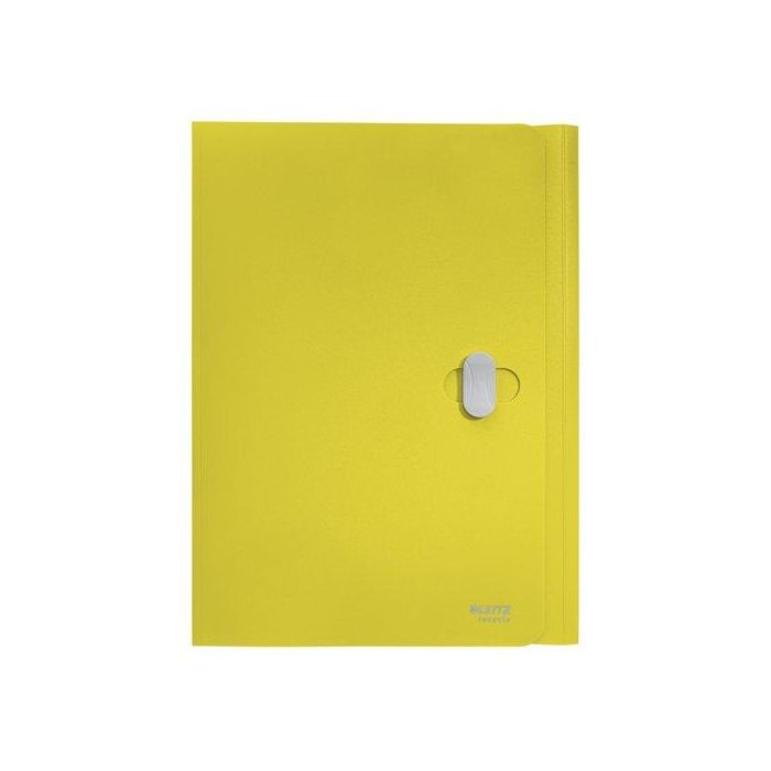 Leitz Carpeta de 3 solapas Recycle DIN A4 de polipropileno amarillo, 80% reciclado, para oficina y hogar