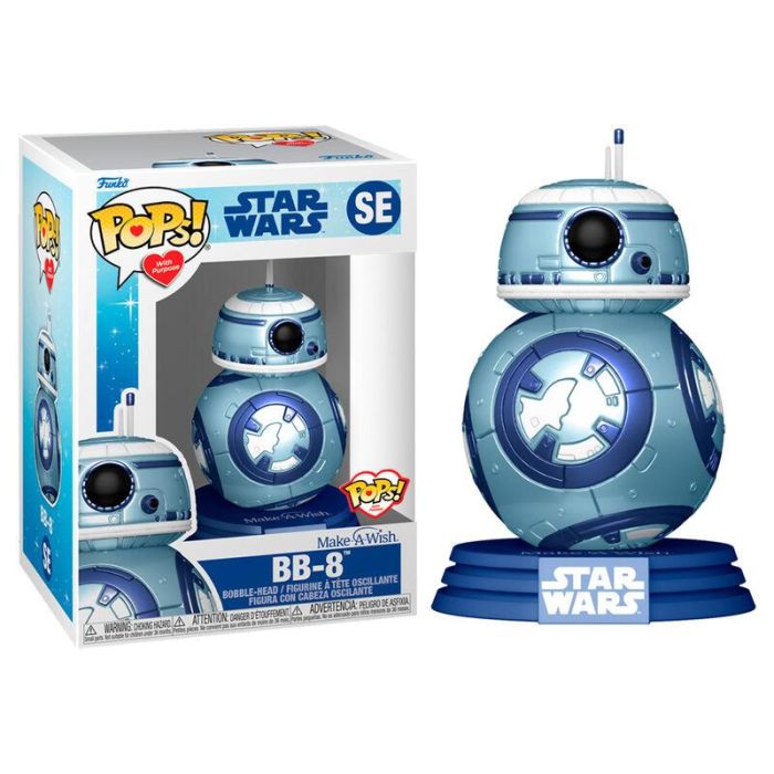 FUNKO Figura POP Star Wars Make a Wish BB-8 Metallic Vinilo 9cm Caja Regalo