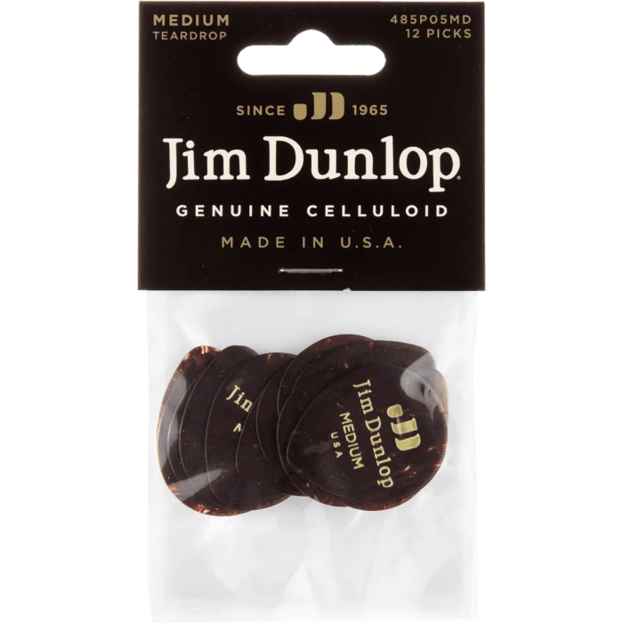 Dunlop Pack 12 Púas Genuine Celluloid Teardrop Medium 0 Dunlop Pack 12 Púas Genuine Celluloid Teardrop Medium 0