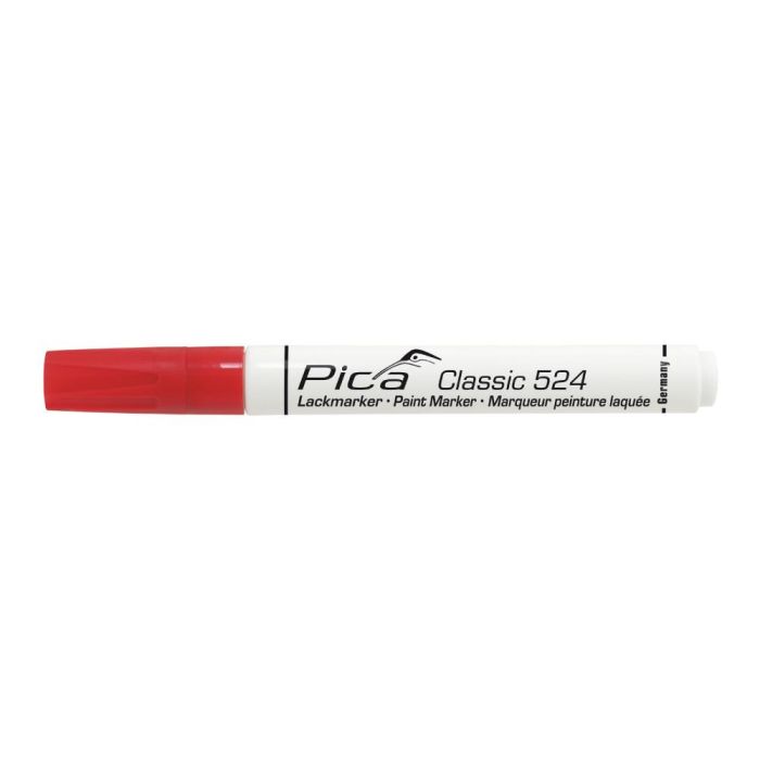 Pica Marcador permanente classic rojo, marcaje permanente en superficies, altamente opaco, secado rápido Pica Marcador permanente classic rojo, marcaje permanente en superficies, altamente opaco, secado rápido
