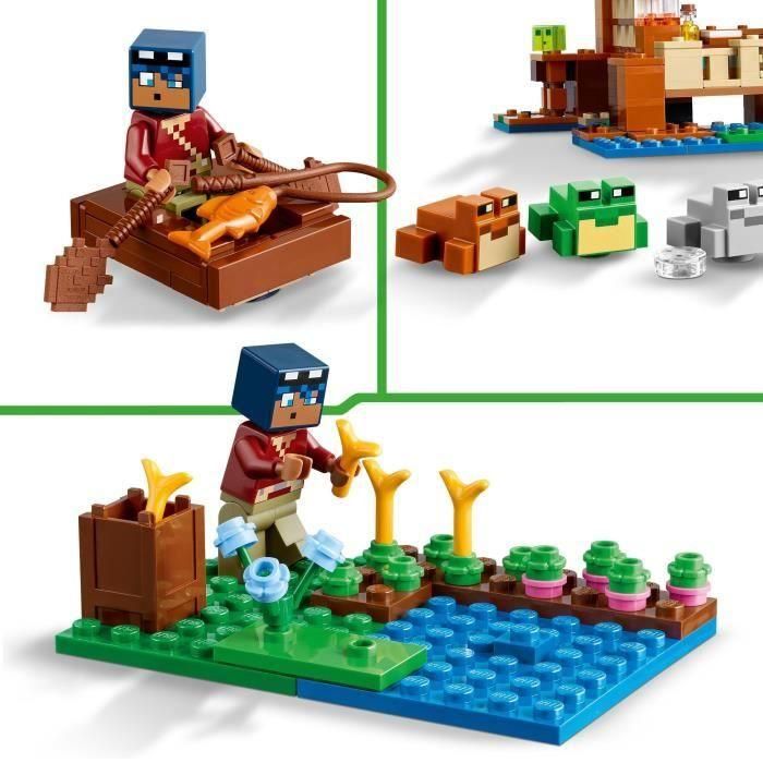 LEGO 21256 Minecraft La Casa de la Rana, Juguete con Minifiguras de Animales, Personajes: Zombi y Explorador 3 LEGO 21256 Minecraft La Casa de la Rana, Juguete con Minifiguras de Animales, Personajes: Zombi y Explorador 3