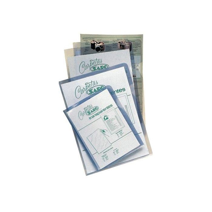 Dosier Angulo Recto Saro Pvc 280Μ Fº Transparente Paquete De 50