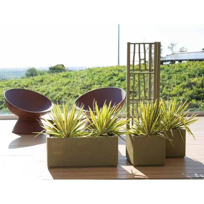 Stefanplast STE8003507685024 Jardinera Rectangular 80 cm Verde 4