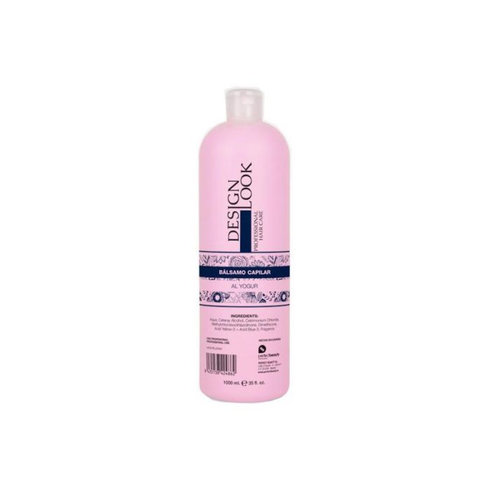 Design Look Bálsamo Capilar al Yogur Acondicionador Todo Tipo de Cabello 1000 mL Suavidad Elasticidad