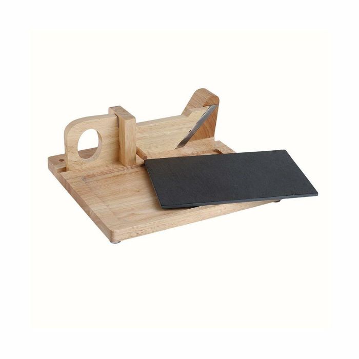 Livoo Guillotina para embutidos MEC127 - Tapa de madera de caucho y pizarra - Hoja de acero inoxidable - Seguridad 8