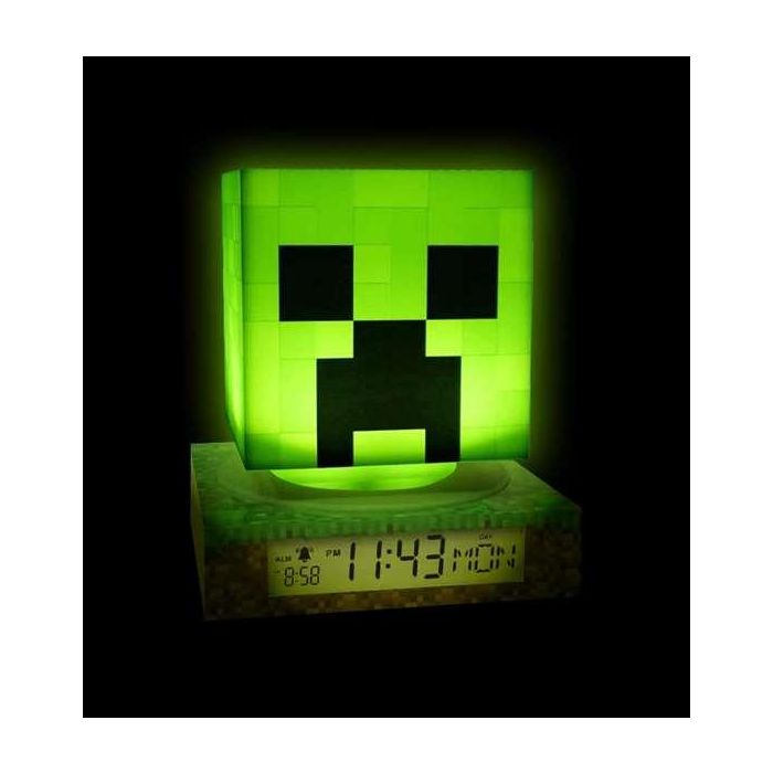 Lampara minecraft 3D con despertador y fecha 5 Lampara minecraft 3D con despertador y fecha 5