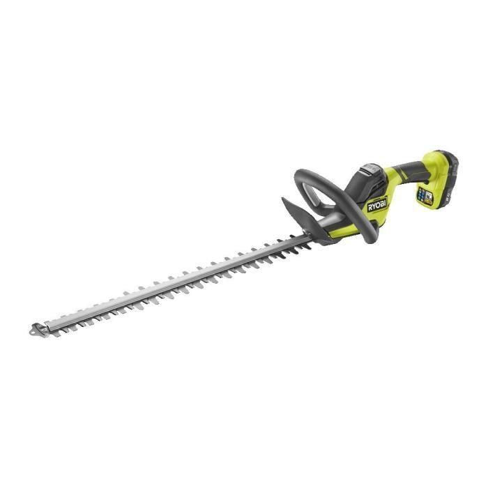Cortasetos LINEA inalámbrico RYOBI ONE+ 18V - Diseño en línea - Cuchillas de 55 cm - Separación de 24 mm - 1 batería de 18V 4.0 Ah y 1 cargador Cortasetos LINEA inalámbrico RYOBI ONE+ 18V - Diseño en línea - Cuchillas de 55 cm - Separación de 24 mm - 1 batería de 18V 4.0 Ah y 1 cargador