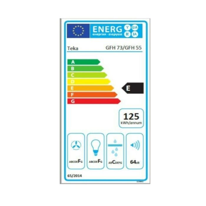 Campana Convencional Teka GFH 55 55 cm 329 m3/h 69 dB 215W Plateado Acero 1 Campana Convencional Teka GFH 55 55 cm 329 m3/h 69 dB 215W Plateado Acero 1