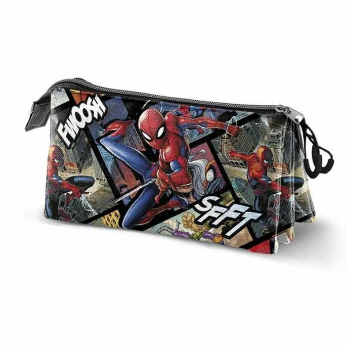 Estuche portatodo triple spiderman panels 23 x8 x11 cm 1 Estuche portatodo triple spiderman panels 23 x8 x11 cm 1