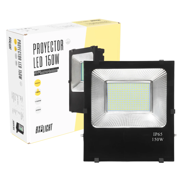 BX3 LIGHT Foco Proyector LED 150W 18000 Lúmenes 6000K IP65 50000 Horas [BX3-FH-150W-CW] para Exteriores Industrial Parking