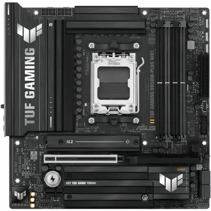ASUS TUF GAMING B850M-PLUS WiFi Placa Base micro ATX AMD B850 Zócalo AM5 DDR5 para Ryzen 7000/8000/9000 Series Wi-Fi 6E BT 5.3 3