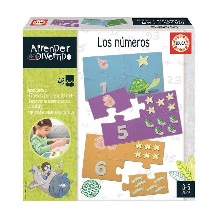 Educa Juego Aprender es Divertido Los Números con 40 Piezas Encajables 13