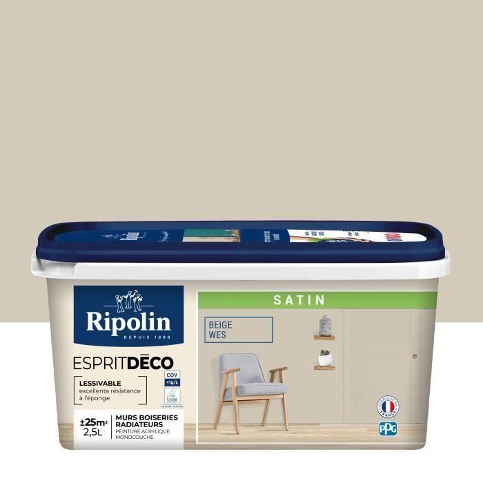 Pintura al alcohol decorativa multisoporte - RIPOLIN - 434162 - Wes beige - Satinado - 2,5 L Pintura al alcohol decorativa multisoporte - RIPOLIN - 434162 - Wes beige - Satinado - 2,5 L