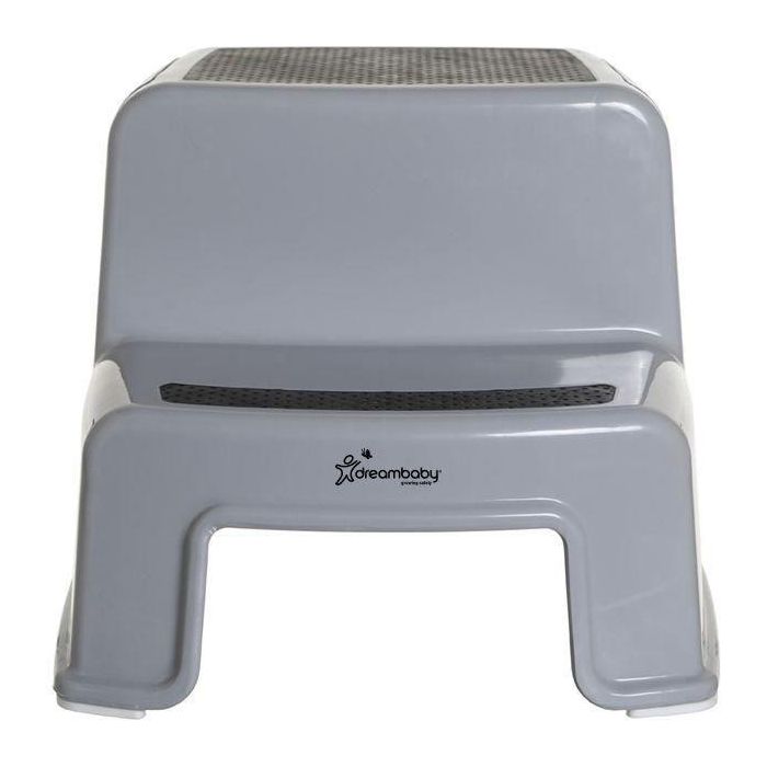 Taburete con escalera - DREAMBABY - 2 Up - Antideslizante y texturizado - Hasta 80 kg para niños y adultos - Gris y Negro 1 Taburete con escalera - DREAMBABY - 2 Up - Antideslizante y texturizado - Hasta 80 kg para niños y adultos - Gris y Negro 1
