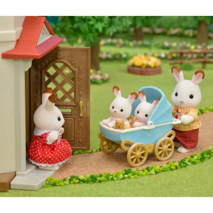 Sylvanian Families 5432 Gemelos Conejito Chocolate con Cochecito Doble y Accesorios 2
