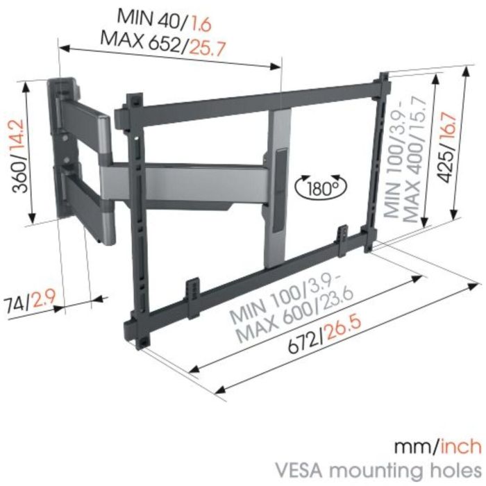 Soporte TV Vogel's TVM5645 NEGRO 40" 35 kg 1