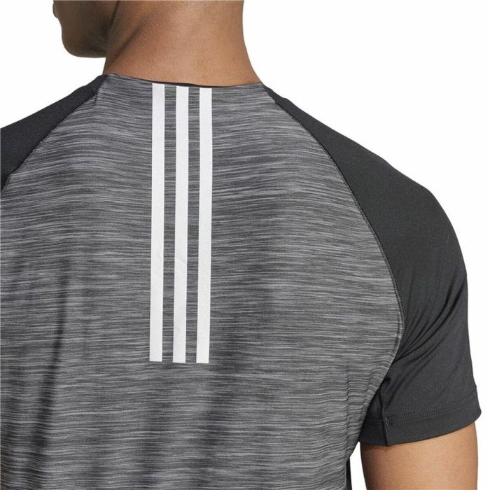 Camiseta de Manga Corta Hombre Adidas Gym+ Training Negro Gris
