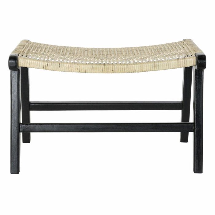 DKD Home Decor Descalzadora Boho Madera Teca y Ratán Negro Natural 47x65x40 cm Alto Asiento 39 cm 0 DKD Home Decor Descalzadora Boho Madera Teca y Ratán Negro Natural 47x65x40 cm Alto Asiento 39 cm 0