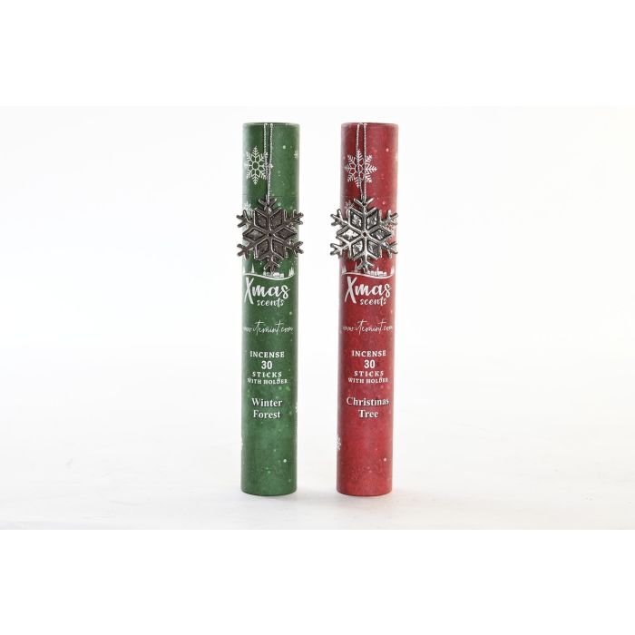 DKD Home Decor Incienso Varilla Navidad Tradicional Rojo Verde 4x28x4 cm Set de 30 (16 Unidades) 1