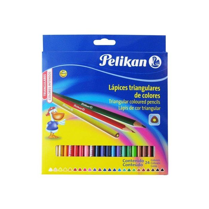 Lapices De Colores Pelikan Triangular Estuche De 24 10 unidades