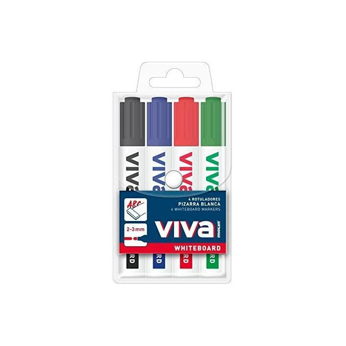 Molin Rotulador Pizarra Blanca Viva Punta Redonda C-Surtidos Blíster 4 Ud Molin Rotulador Pizarra Blanca Viva Punta Redonda C-Surtidos Blíster 4 Ud