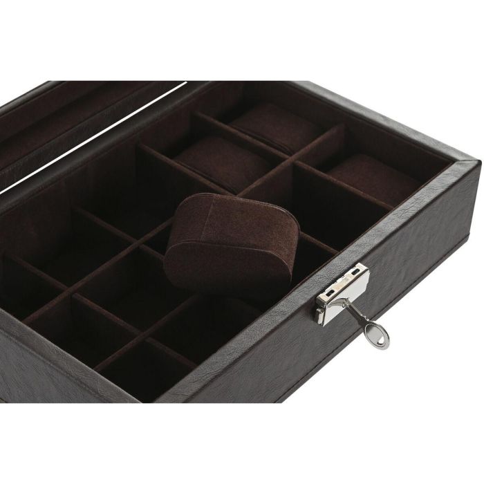 Caja-Joyero Home ESPRIT Marrón Marrón oscuro Poliuretano 25 x 16 x 8,5 cm 2 Caja-Joyero Home ESPRIT Marrón Marrón oscuro Poliuretano 25 x 16 x 8,5 cm 2