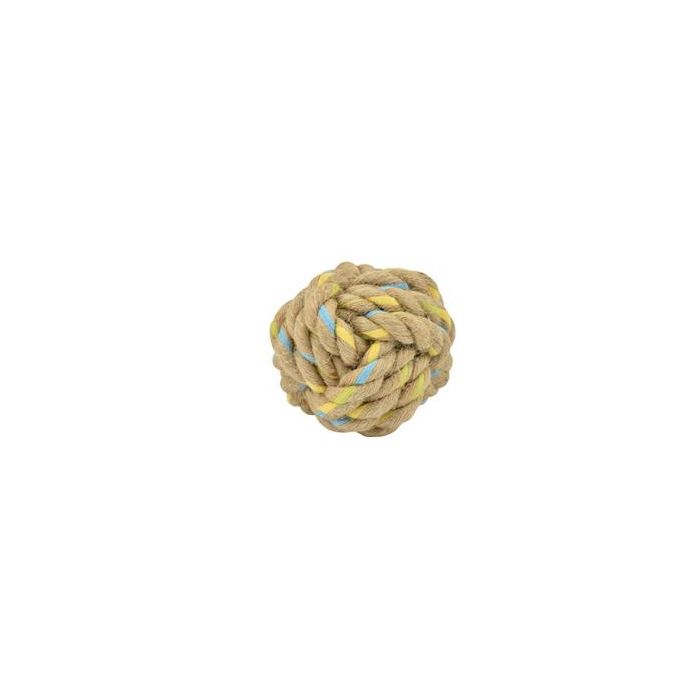 Nayeco Pelota Cuerda Dental de Cáñamo para Perros 7 cm - Pack de 3 unidades