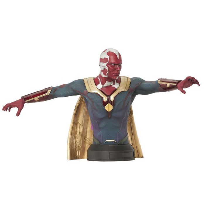 Diamond Select Toys Mini Busto Visión 15 cm Escala 1/6 de Marvel Wandavisión, Figura de Colección Limitada a 1000 Unidades