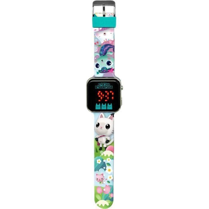 Kids Licensing Gd00077 Reloj LED La Casa de Gabby, esfera de puntada, carcasa plateada, pantalla digital roja, correa impresa, +3 años 0 Kids Licensing Gd00077 Reloj LED La Casa de Gabby, esfera de puntada, carcasa plateada, pantalla digital roja, correa impresa, +3 años 0